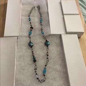 Teal Beaded Women’s Necklace - Unbranded